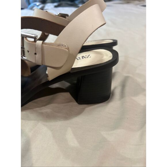 Zara Leather Cage Sandals - Picture 5 of 8